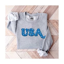 cute womens usa crewneck sweatshirt, usa flag sweatshirt, america sweatshirt, 4th july sweatshirt, patriotic sweatshirt,