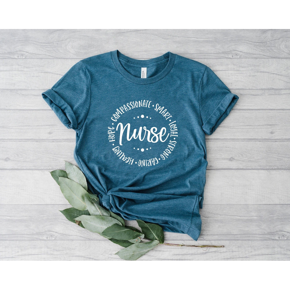 Circle Nurse Compassionate Smart Strong, Healthcare Workers shirt, Medical shirts, Inspirational Nurse Shirt, Nurse Shirts, Registered Nurse.jpg