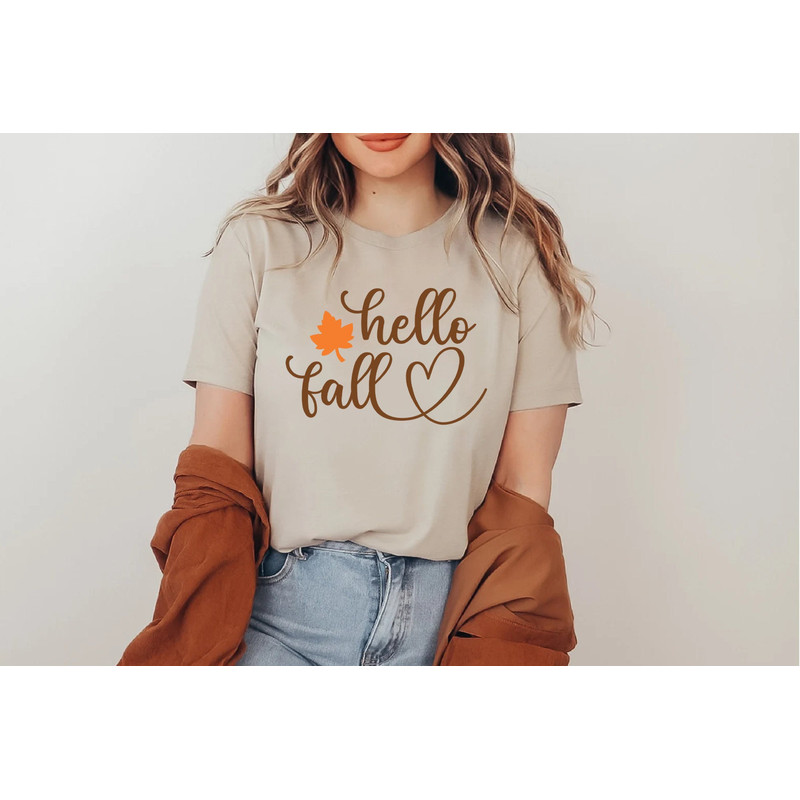 Fall Shirts, Hello Fall Shirt, Thanksgiving Tee, Cute Fall Shirts, Fall Graphic Tees, Women's Fall Tee, Fall Tees, Cute Fall Tees, Autumn.jpg