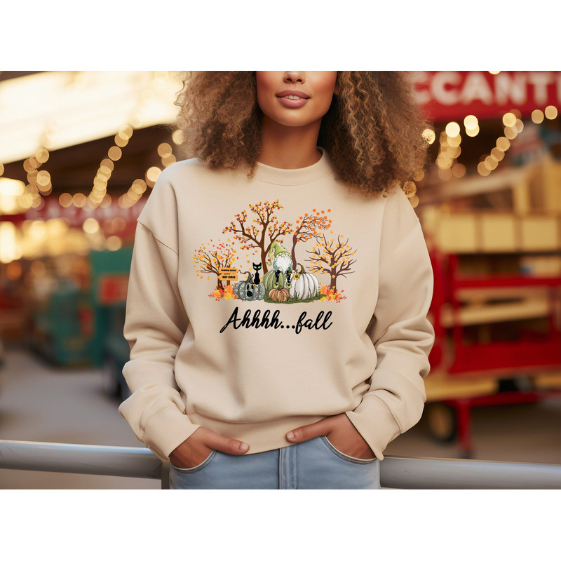 Fall Sweatshirt, Fall Shirt, Ahh Fall Shirt, Fall Season Shirt, Fall Leaves Shirt, Fall Gnome Shirt, Pumpkin Shirt, Autumn Shirt, Fall Tree.jpg