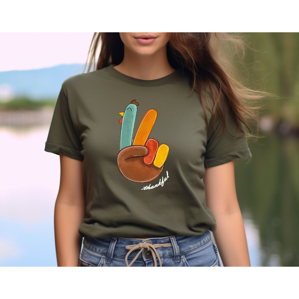 Peace Sign Turkey, Retro Thanksgiving Turkey Shirt, Hello Thanksgiving Sweatshirt, Gift For Thanksgiving, Happy Thanksgiving Shirt , Turkey.jpg