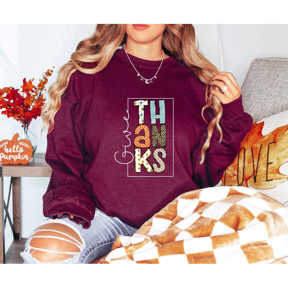 Give Thanks Shirt, Thankful Shirt, Thanksgiving Shirt, Thanksgiving Gift, Family Thanksgiving Shirt, Fall Shirt, Cute Fall Shirt.jpg