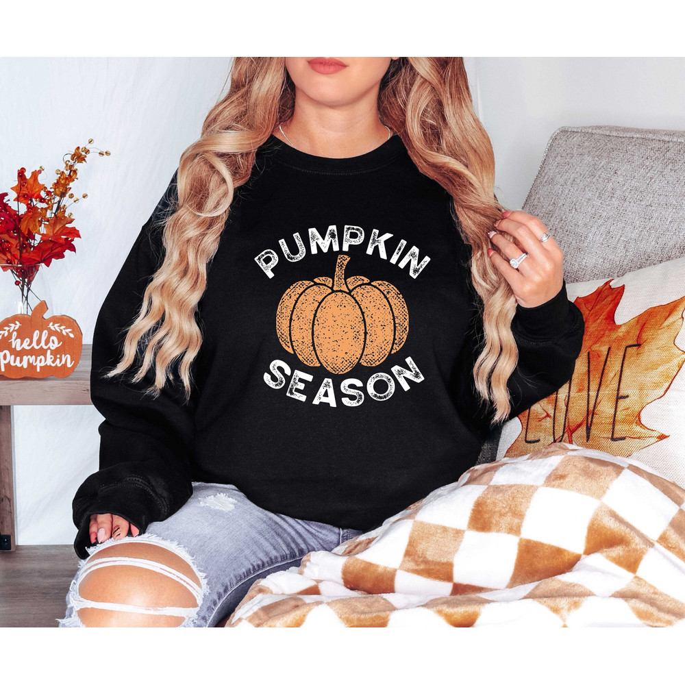 Pumpkin Season Sweatshirt, Fall Pumpkin Spice Shirt, Fall Vibes Sweater, Pumpkin Patch Outfit, Thanksgiving Pumpkin Shirt, Pumpkin Sweater.jpg