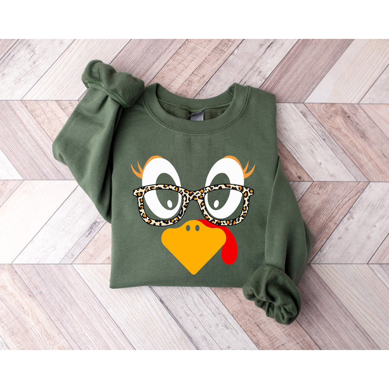 Cute Turkey Fall Thanksgiving Sweatshirt, Thanksgiving Family Matching Shirt,Turkey Face Shirt,Funny Thanksgiving Shirt,Thanksgiving Women's.jpg