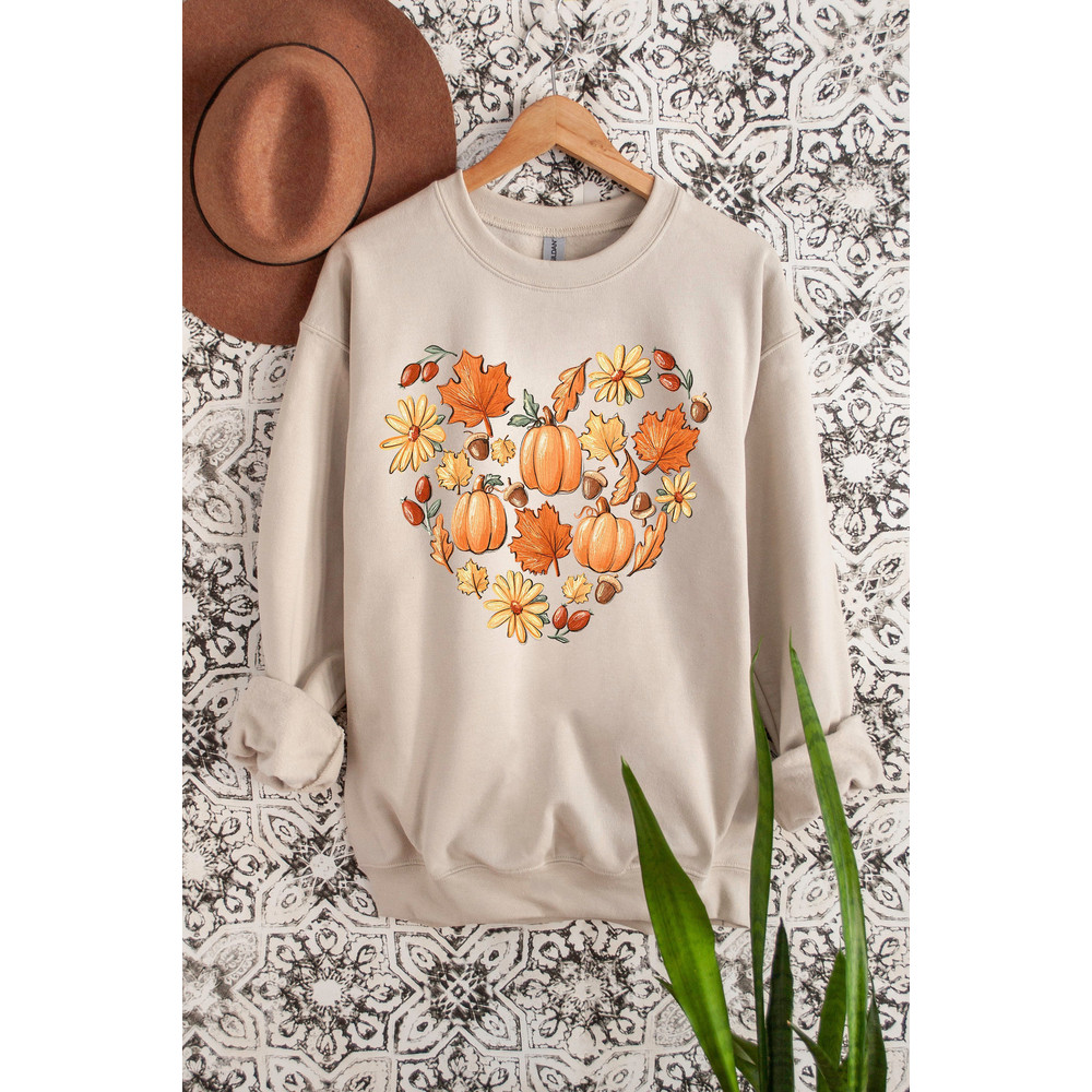 Fall Doodles Heart Shirt,Fall Sweatshirt,Pumpkin Sweatshirt,Retro Comfort Colors Fall Shirt,Hello Pumpkin Sweatshirt,2023 Thanksgiving Shirt.jpg