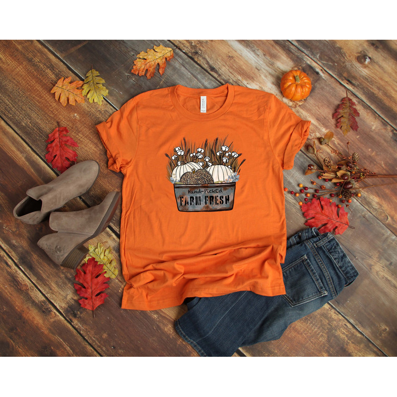 Farm Fresh Pumpkins Crewneck Sweatshirt, Pumpkin Truck Shirt, Farm Fresh Sweater, Fall Lovers Pullover, Autumn Gift, Pumpkin Patch Jumper.jpg
