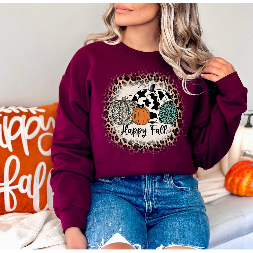 Happy Fall Sweatshirt, Pumpkin Shirt, Love Fall Y'All Shirt, Hello Pumpkin, Fall Vibes, Peace Love Thanksgiving, Family Thanksgiving.jpg