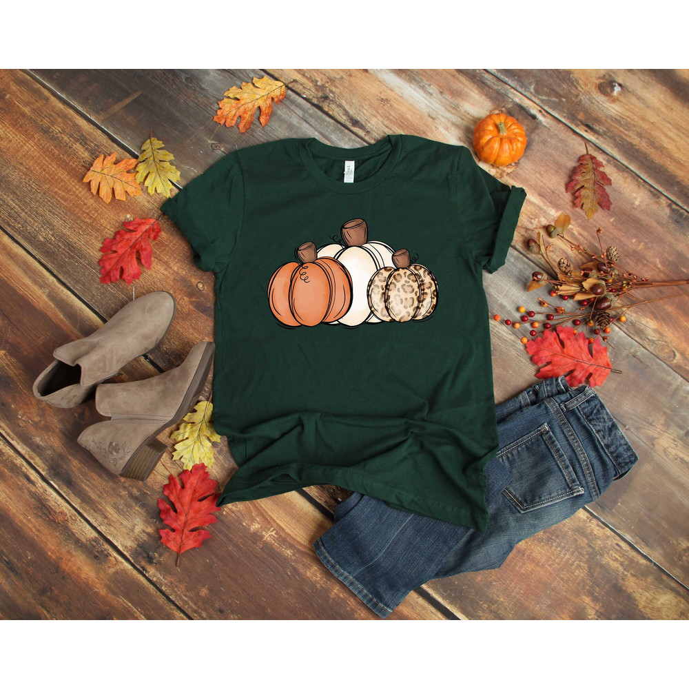 Leopard Pumpkin Shirt, Cheetah Pumpkin Shirt,Thanksgiving Shirt, Thankful Shirt,Fall Shirt, Hello Pumpkin,Family Matching Shirt 1.jpg