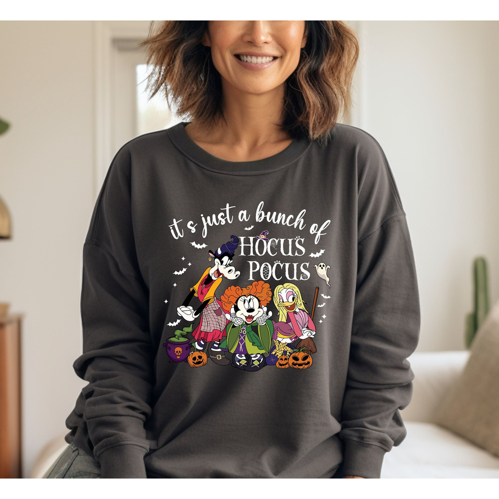 Comfort Colors® Mickey And Friends Halloween Sweater, It's Just A Bunch Of Hocus Pocus Sweatshirt, Minnie Halloween Hoodie, Disney Halloween.jpg