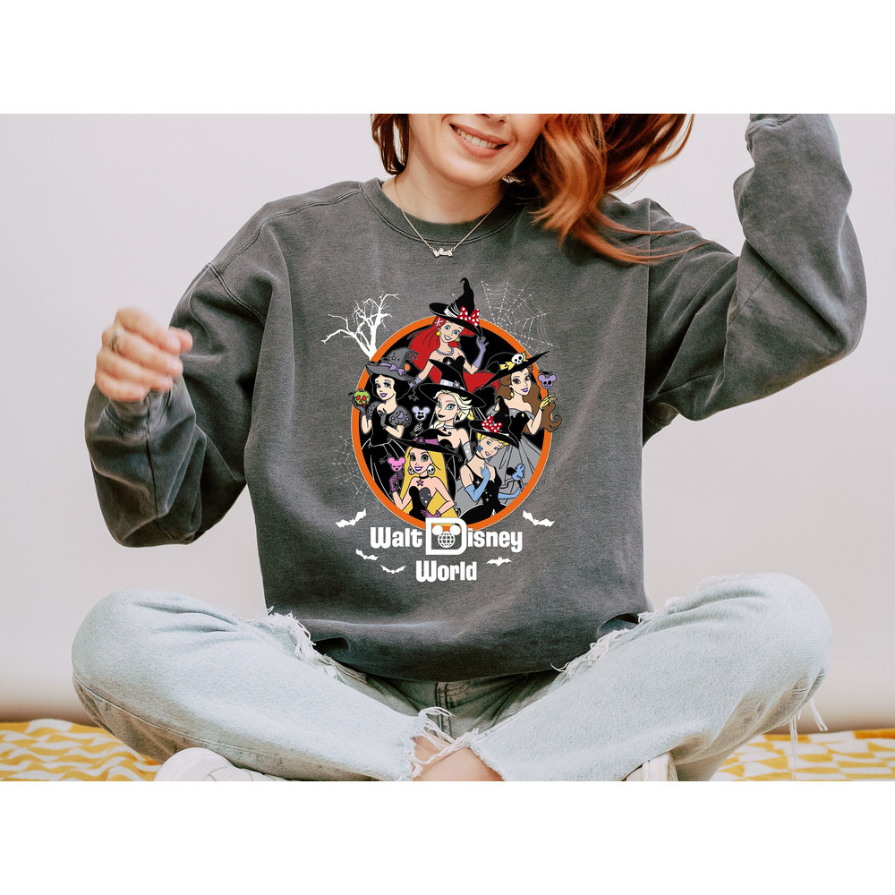 Comfort Colors® Walt Disney World Princess Halloween Sweatshirt, Disney Princess Sweatshirt, Disney Halloween Sweatshirt, Witch Sweatshirt.jpg