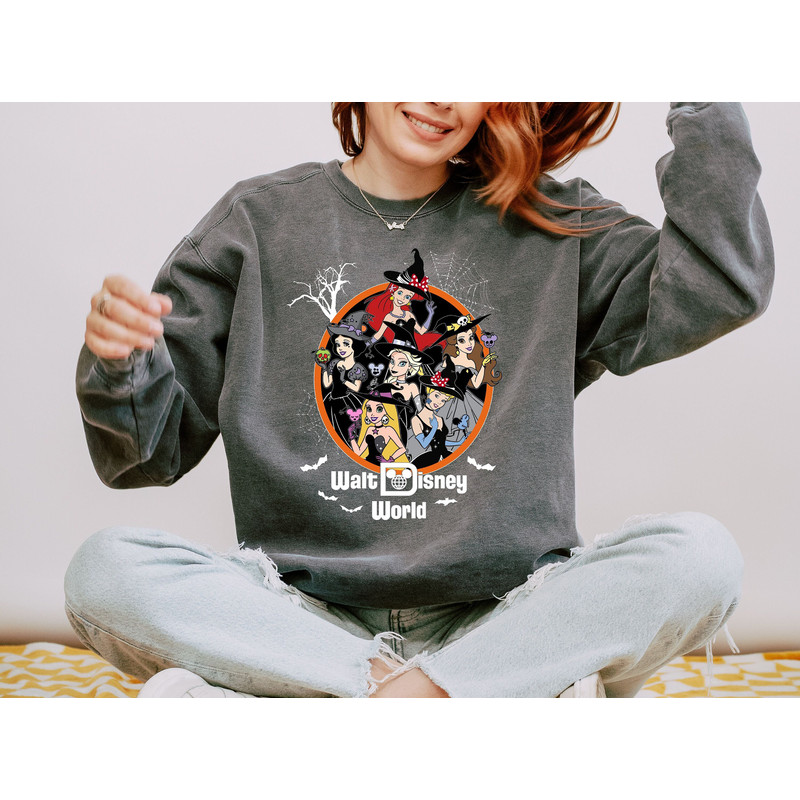 Comfort Colors® Walt Disney World Princess Halloween Sweatshirt, Disney Princess Sweatshirt, Disney Halloween Sweatshirt, Witch Sweatshirt.jpg