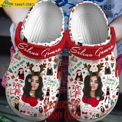 selena gomez bad liar christmas crocs - discover comfort and style clog shoes with funny crocs