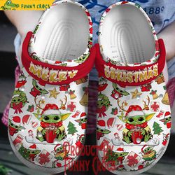 baby yoda merry christmas crocs shoes - discover comfort and style clog shoes with funny crocs