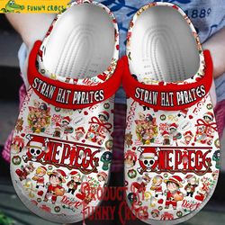 one piece straw hat pirates christmas crocs - discover comfort and style clog shoes with funny crocs