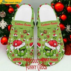 personalized grinch gifts christmas crocs - discover comfort and style clog shoes with funny crocs