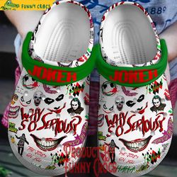 joker why so serious crocs shoes - discover comfort and style clog shoes with funny crocs