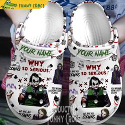 why so serious joker movie crocs shoes - discover comfort and style clog shoes with funny crocs