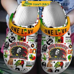 one love bob marley crocs shoes - discover comfort and style clog shoes with funny crocs
