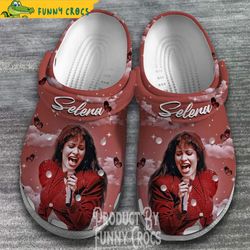 selena quintanilla singer music crocs shoes - discover comfort and style clog shoes with funny crocs
