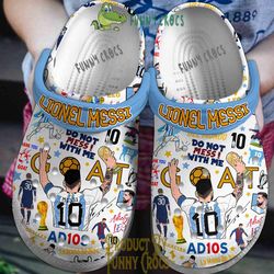 lionel messi crocs shoes, argentina world cup football soccer gifts - discover comfort and style clog shoes with funny c