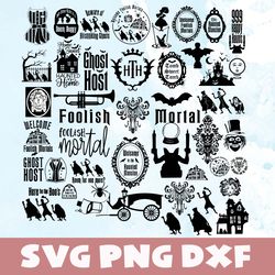 haunted mansion disney svg, png, dxf, haunted mansion disney bundle vinyl cut file, png