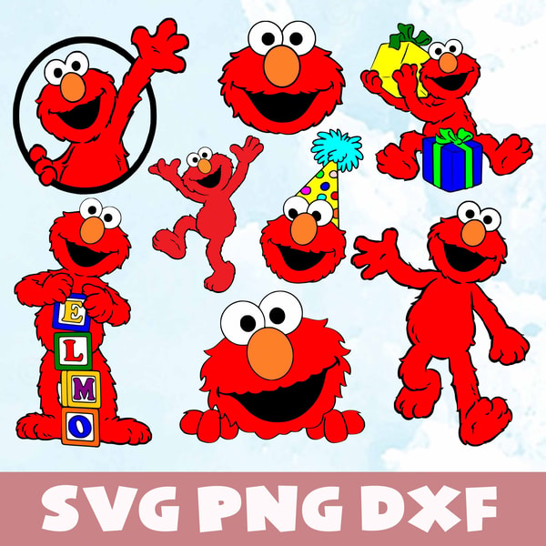 Elmo Large Format File Elmo disney svg,png,dxf, Elmo disney bundle svg,png,dxf,Viny | Inspire ...