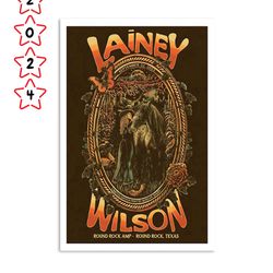 lainey wilson round rock amphitheater sep 22 2023 poster