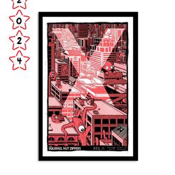 x the band with squirrel nut zippers tour chicago august 27 2023 poster