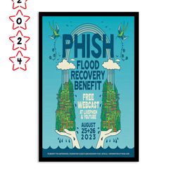 phish flood recovery benefit august 25 2023 poster