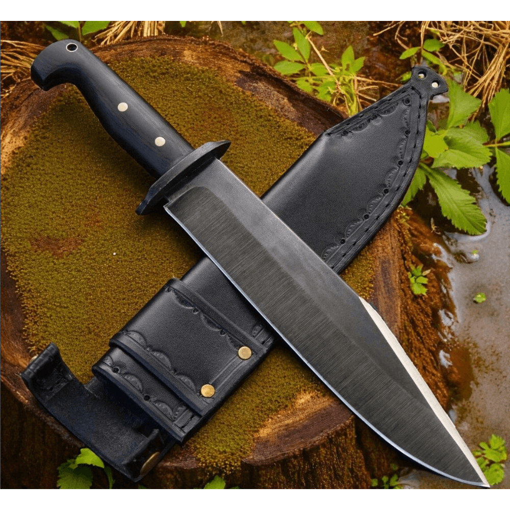 Hand Forged Tercio Raider 10 Inch Full Tang Bowie Knife Leather Sheath Micarta Grips Gift For Husb 5