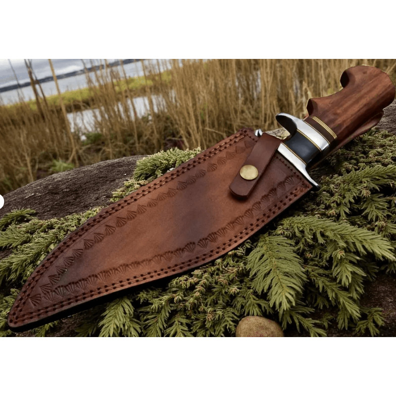 Premium 15 Handmade Carbon Steel Hunting Knife Stag Handle Outdoor Survival Knife 0