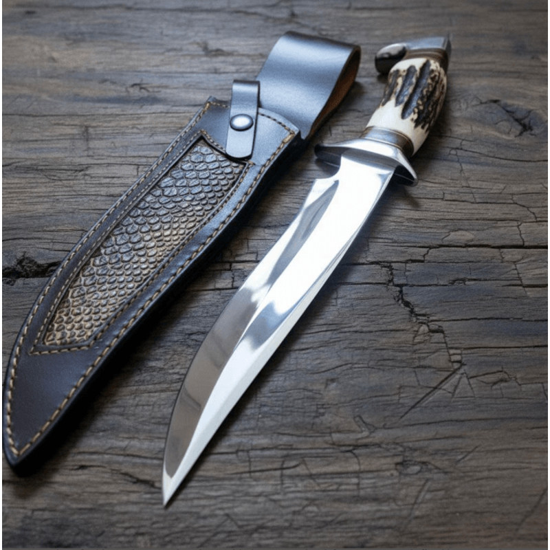 buynow rugged outdoor Bowie knife leather sheath