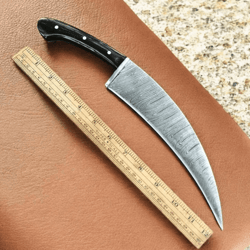 high carbon steel knife | scream movie prop replica with leather sheath | full tang knife | hunter gift