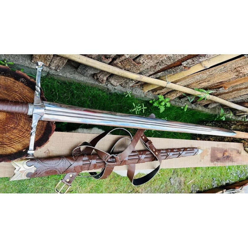 Custom Carbon Steel Long Sword 40 Inch Full Tang Medieval Collectible Sword 2