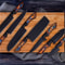 Professional Cooking Knife Set Handmade With Dark Blades And Comfortable Wood Handles 0