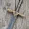 Full Tang Damascus Style Sword 36 Inch Handmade Fantasy Display Weapon 4