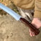 Handmade Fixed Blade Knife With Leather Sheath Custom Wood Handle Collector Knife 3