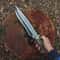 Premium Handmade Bowie Knife With Stag Handle Brass Guard Leather Sheath 4