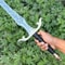 Handmade High Carbon Steel Sword 36 With Rosewood Handle Leather Wrap Brass Accents 1