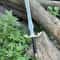 Handmade High Carbon Steel Sword 36 With Rosewood Handle Leather Wrap Brass Accents 4