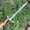 Handmade High Carbon Steel Sword 36 With Rosewood Handle Leather Wrap Brass Accents 7