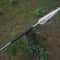 Premium Handmade Viking Spear High Carbon Steel With Leather Handle Silver Accents 0