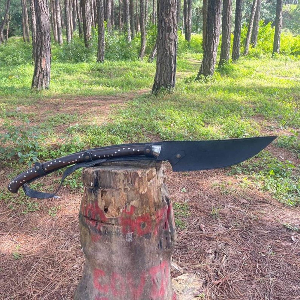 Premium Handmade Rustic Axe With Rosewood Handle Forged Steel Blade 1