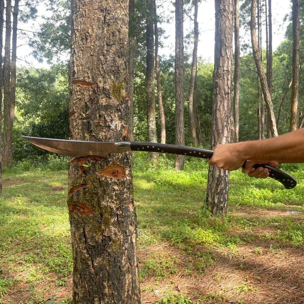 Premium Handmade Rustic Axe With Rosewood Handle Forged Steel Blade 5