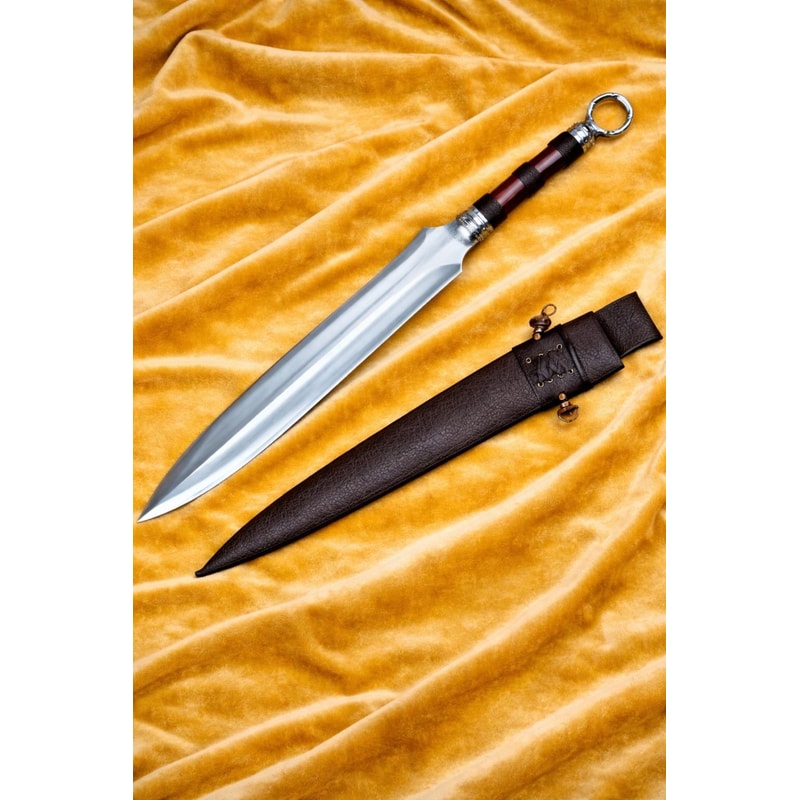 Handcrafted High Carbon Steel Viking Sword With Wooden Handle Display Blade 2