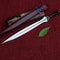 Handmade Steel Fantasy Sword Medieval Warrior Blade With Leather Sheath Cosplay Prop 2