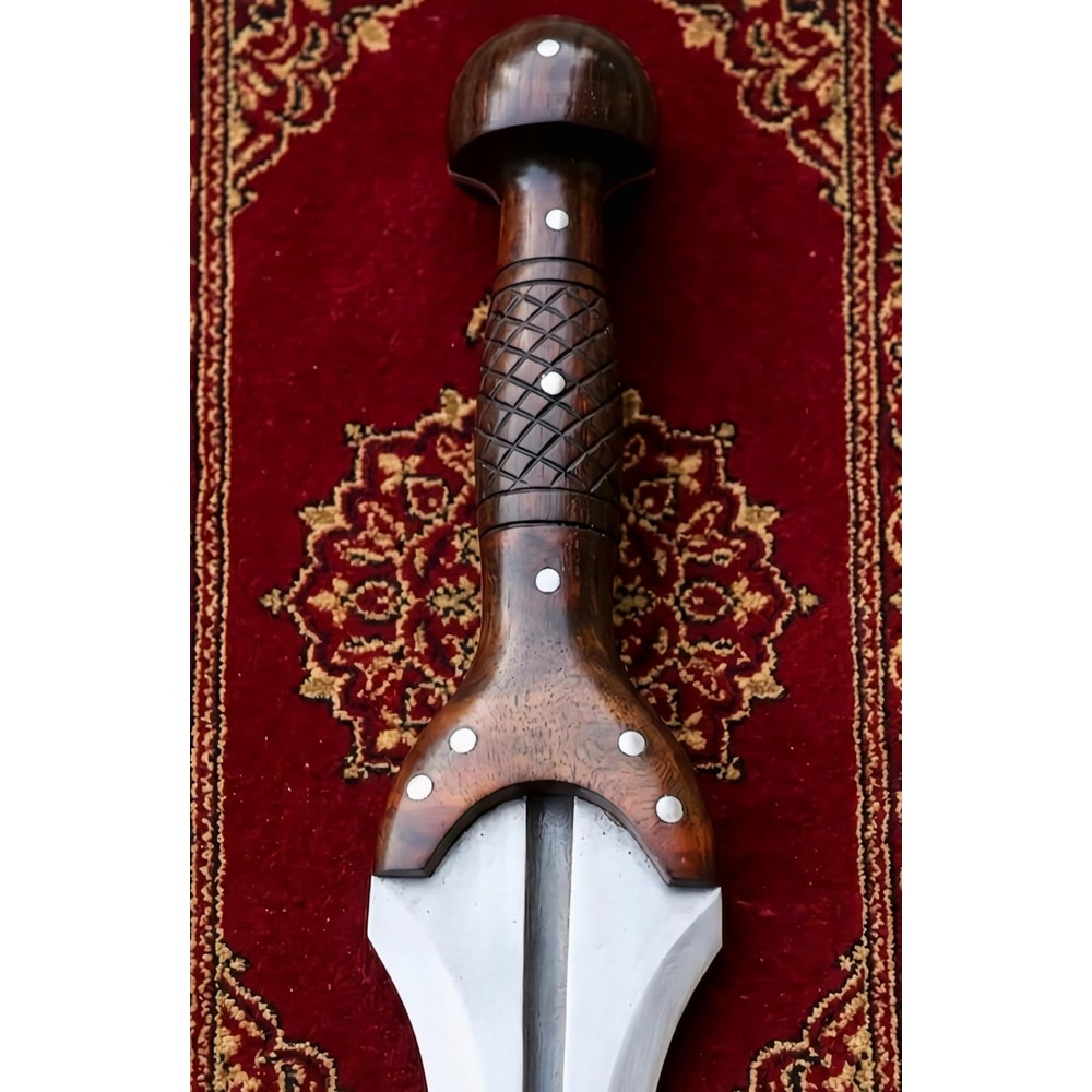 Handmade Steel Fantasy Sword Medieval Warrior Blade With Leather Sheath Cosplay Prop 3
