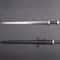 Handmade Medieval Dagger With Black Leather Scabbard Gothic Short Sword Fantasy Gift 0