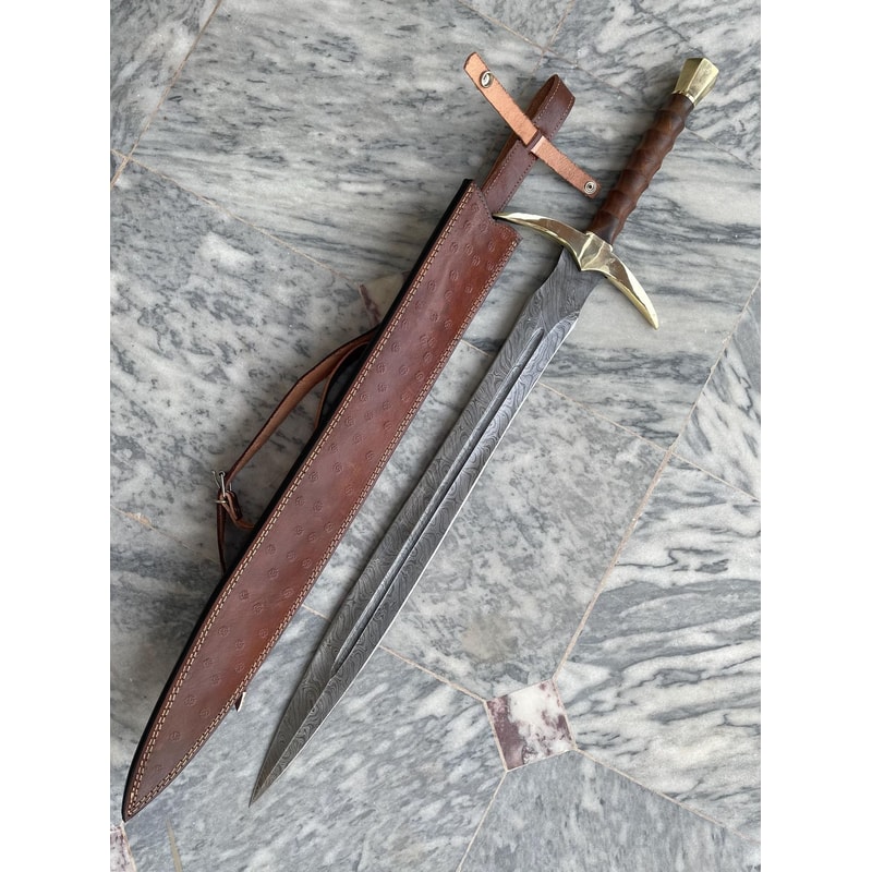 Premium Handmade Damascus Viking Sword Hobbit Style Medieval Collector Piece 2
