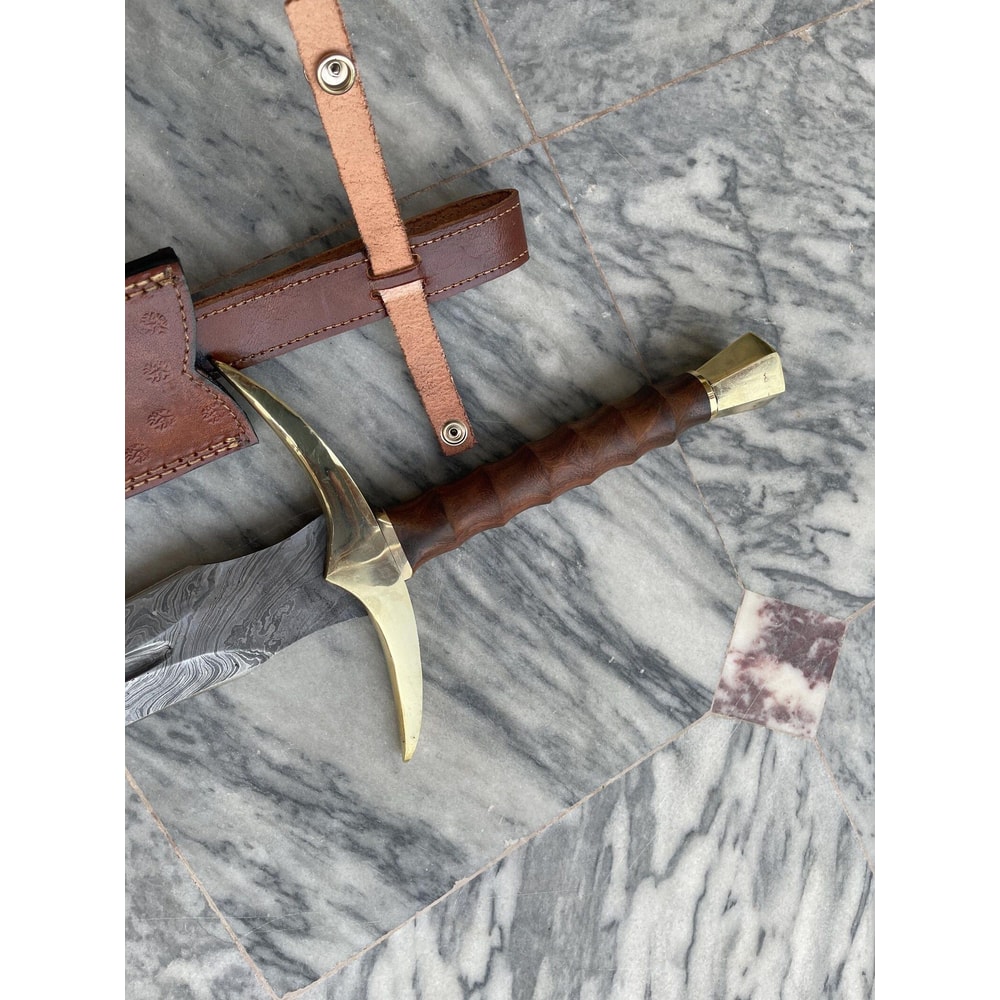 Premium Handmade Damascus Viking Sword Hobbit Style Medieval Collector Piece 4
